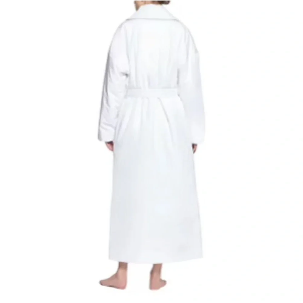 Skims Cotton Duvet Robe in Marble White by Kim Kardashian Women’s Size Large